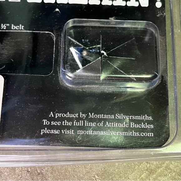 Vtg 90s Montana Silver Smith COWGIRL UP Pink Metal belt buckle Western NWT - Picture 4 of 4